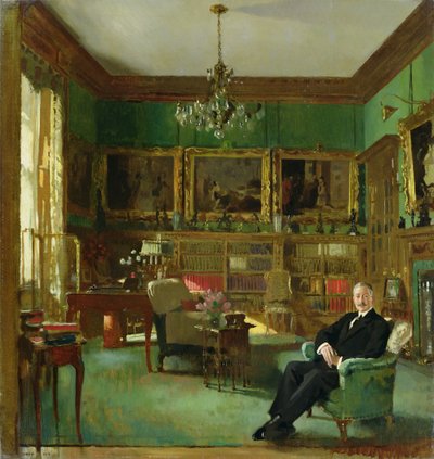 Otto Beit in His Study at Belgrave Square, 1913 by William Orpen